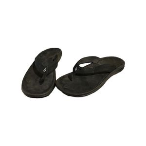 OluKai Women's Size 9 Black Ohana W Series Flip Flops